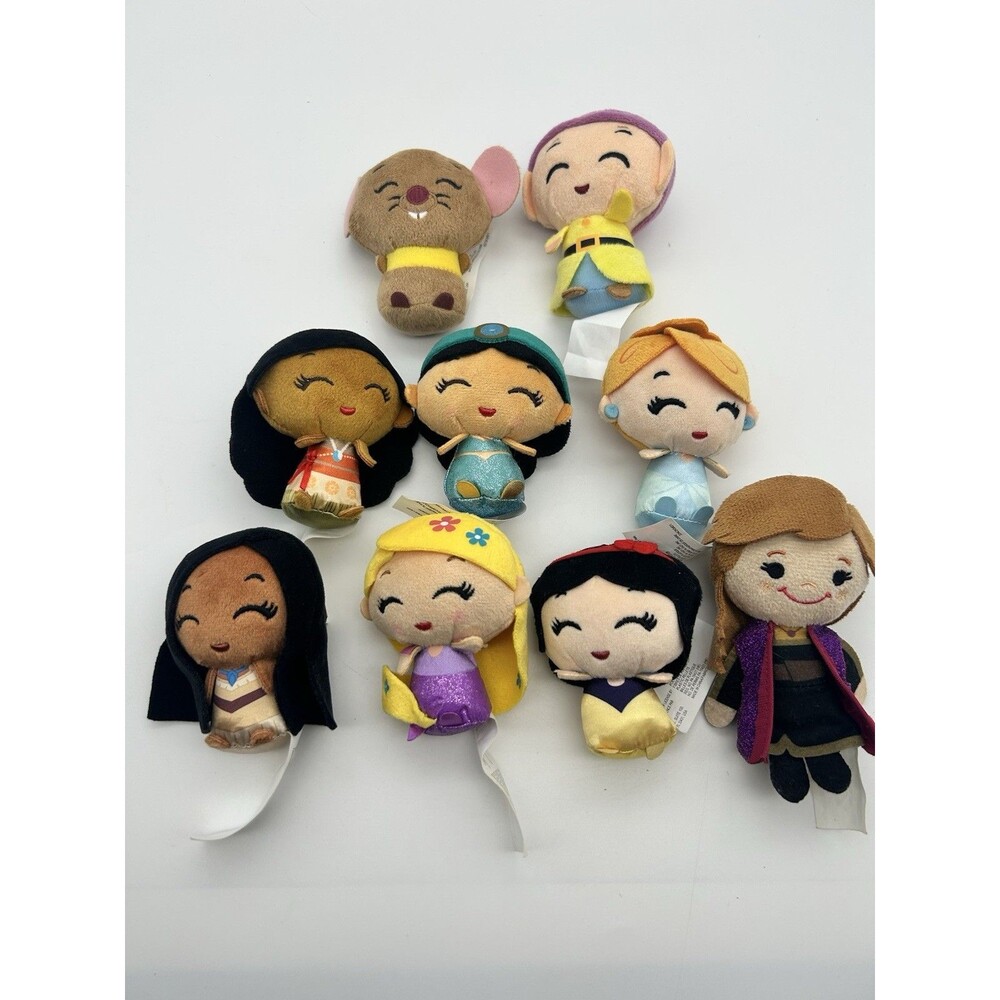 Hallmark Itty Bittys Plush Lot Of 9 Disney Princess, Frozen, Snow White, Jasmine - Picture 2 of 16